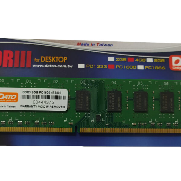 Ram Dato 8Gb DDR3 Buss 1600